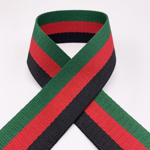 厂家批发涤纶织带网络间色绿红黑三色背包箱包手袋织带服装带子
